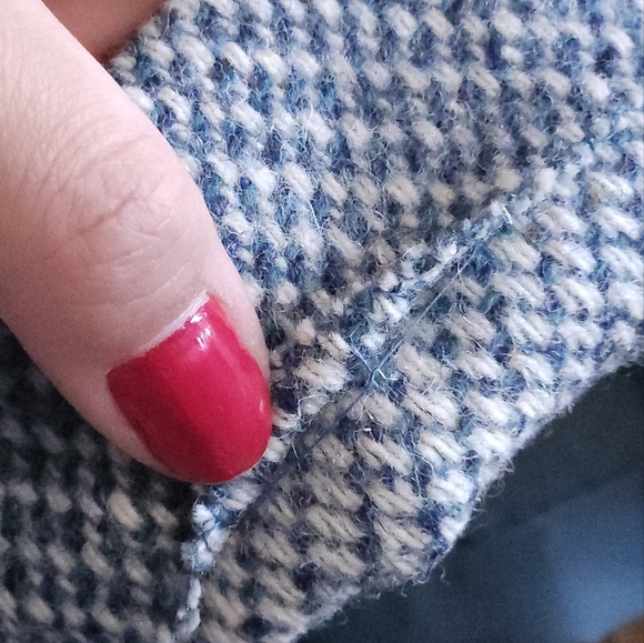 BNWOT Women's Sky Blue Tweed Jacket & Skirt Set Quiet Luxury 100% Wool - Picture 4 of 14